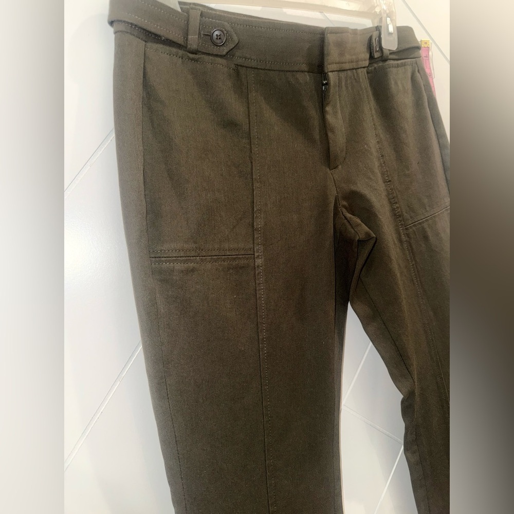 NWOT Banana Republic Sloan Button Olive Heather Trouser Pants Size:2 - Picture 5 of 9